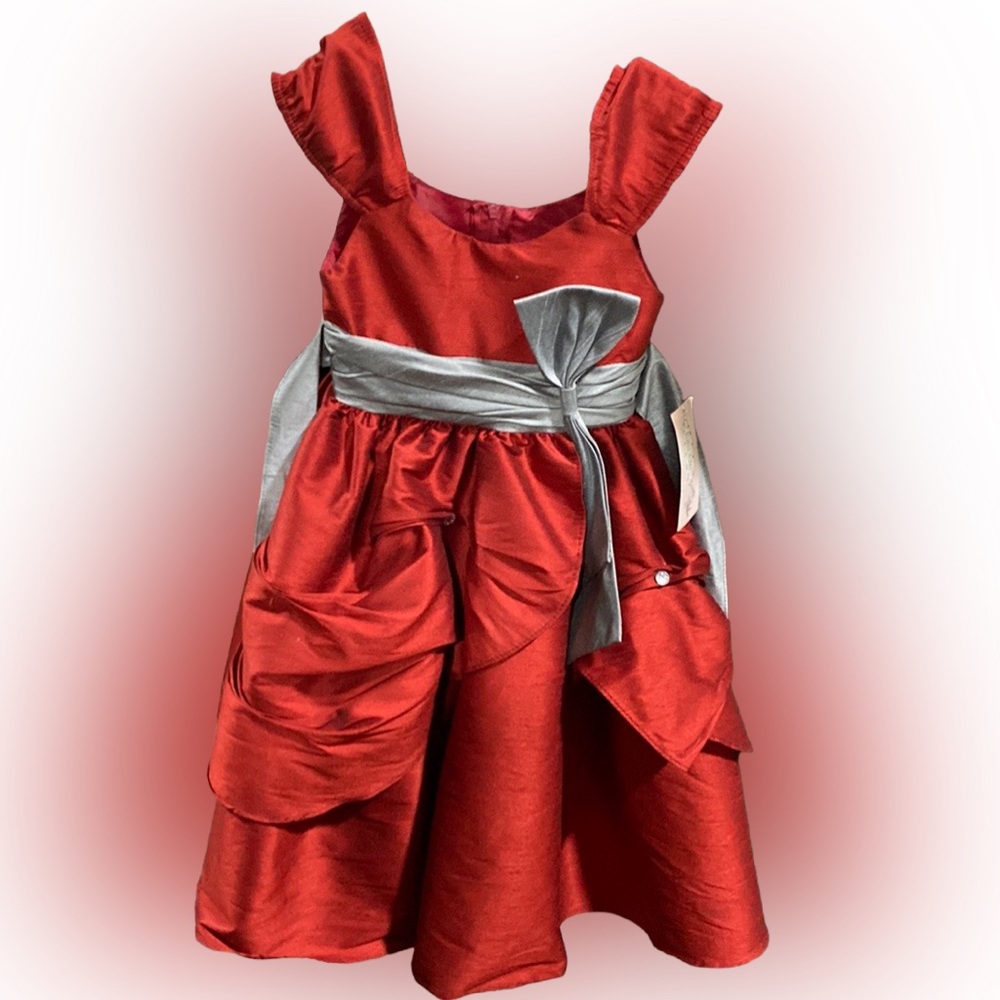 Kiki Kids Flower Girl Dress Size 2 Red